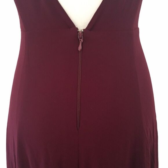 Show Me Your MuMu Jenn Maxi Dress Merlot Dark Red Chiffon Sleeveless Size Small - Picture 6 of 11